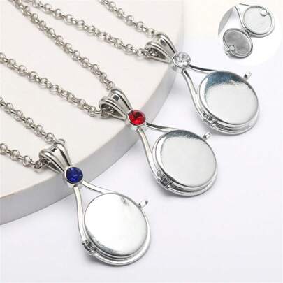 Colier cu pandantiv din scoică de sirenă din gresie H2O cu roșu, deschis, accesorii Anime COS, cadou de Crăciun