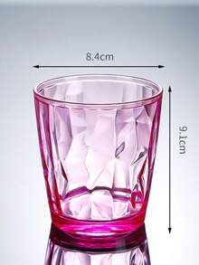 1pc 310ML/410ML Acrylic Multi-Color Dopamine Juice Cup, Beverage Cup, PC Material Household Plastic Cup, Cafe Large Capacity Water Cup, Diamond Pattern Highly Attractive Anti-Fall Anti-Hot, Stackable Outdoor Portable Set - Multicolor - View 18
