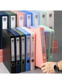1pc Solid A4 Buckle Information Book, Solid Color Folder, Waterproof And Stain-Proof, Very , Highly Attractive Interleaving File Bag, 20 Pages/30 Pages/40 Pages/60 Pages/80 Pages/100 Pages, Multiple Specifications To Choose Back-School Season/Graduation Season Gifts, Suitable For School, Family, Office, Stationery Storage And Sorting, Good Helper For Teacher Supplies,Back To School,School Supplies