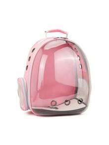 1 Set Mochila transportadora de mascotas + Manta para mascotas, Gatos pequeños/medianos y cachorros Transportín transparente y transpirable resistente al calor, Mochila transparente para gatos de viaje, Opciones de multicolor - Nailon transpirable, Cremallera, Diseño de cápsula, Adecuado para mascotas pequeñas, Excelente para viajes y uso al aire libre, Mochila de transporte para mascotas, Transparente, Portador de mascotas portátil