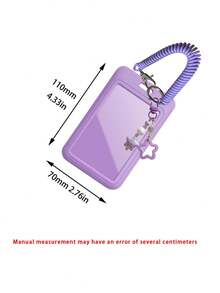 1 件多巴胺星形弹簧扣亚克力硬卡夹，ins 风格时尚星星钥匙扣配彩色卡夹，别致串珠手机壳吊饰，简约星星设计，适合返校礼物、女友礼物、生日礼物，可容纳餐卡、身份证、银行卡