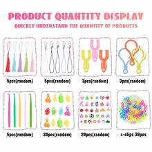 5171pcs/7500pcs DIY Jewelry Decorative Elastic Band Set, Soft Material, Suitable For DIY Decoration, Handcraft Hobby Lovers, Enrich Daily Life With Creativity, Manual Skills, Bracelets & Craft Making, Ideal Gift - Rubber Band - View 2