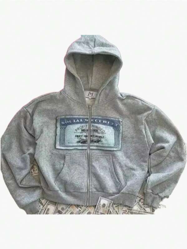 Casual Loose Ruffian Handsome Zipper Cardigan Jacket Sweater