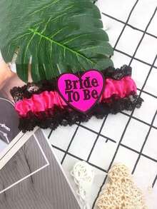 Lace Elegant Wedding Garter With Rhinestone Heart Decoration And Bow Bridal Garter Belt, Wedding Decoration Set– Bridal Leg Accessory For Wedding Season- Bridal Shower - Bride To Be - Bachelorette Party - Bridesmaid Gift - Multicolor - View 4