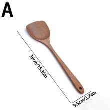 1PC Wooden Cooking Utensil Set, Wooden Kitchen Utensil Set For Frying Eggs, Steak, And Stir Fry, Wooden Cooking Utensil Set For Non Stick Cookware