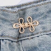1pair/2pairs/4pairs Instant Removable Waistband Cincher For Loose Fit Jeans, Adjustable Jeans Button Clips Without Sewing