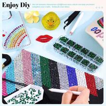 16.000 piezas de cristales rojos de resina para manualidades, gemas de fondo plano sin adherencia en caliente, adornos de con 3 piezas de 10 ml de pegamento de joyería B7000 para manualidades DIY, ropa, tumblers, zapatos, tela y arte de uñas - Verde esmeralda - Ver 3