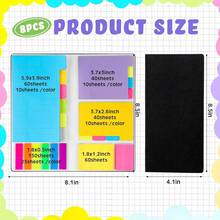 1 Set minimalistische Haftnotizen Memozettel Kombination, kreative Studenten/Büro/Zuhause Nachrichten Haftnotizen, Schulbedarf, Schulanfang