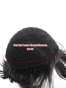 1pc Synthetic Short Straight ' Bob Wig - Costume Wig For Girls - 黑色 - 查看 4