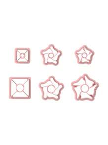 6pcs Windmill Polymer Clay Cutter Mold With High Precision DIY Handcrafted Earring Jewelry Clay Molds Embossing Pottery Tools