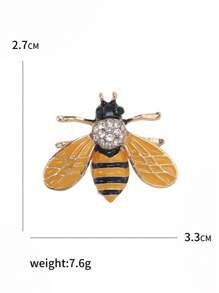 Crystal Bee Brooch For Women Men Insect Pin Suit Dress Pin Accessories Party Banquet Jewelry Gift