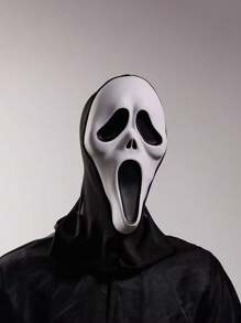 1 pièce de masque de festival, foulard noir avec crânes, maquillage masque terrifiant, masque en latex pour jeux de rôle, costumes d'Halloween, fournitures d'Halloween, accessoires de scène, masques, masques de jeux de rôle