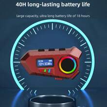 Motorcycle Helmet Headphones With HiFi Sound, CVC Noise Reduction Function, Helmet Speaker With Microphone, Easy To Use With Golfers, IPX65 Waterproof, Equipped With Voice Assistant And FM Radio Function