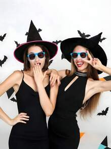 10 件复古 80 年代派对眼镜 - 经典方形复古款，适合成人、万圣节、角色扮演和节日活动（蓝色 10 件装黑色墨镜、女士时尚配饰、沙滩装、商务休闲礼品、秋冬摄影道具）单身派对装饰、单身派对礼物、单身派对、新娘送礼会回礼、婚礼宾客回礼、万圣节节日用品、万圣节装饰、圣诞节装饰 - 藍色 - 查看 4