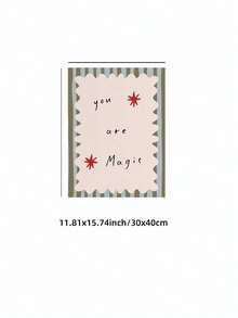 1件“你是魔法”儿童房墙饰，异想天开的心形印花，手写字体，色彩缤纷的婴儿房装饰，无框帆布海报，男女通用，适合婴儿房/迎婴派对/新生儿礼物，充满魔力的儿童房标牌和游戏室装饰（无框艺术印刷品） - 彩色 - 查看 12