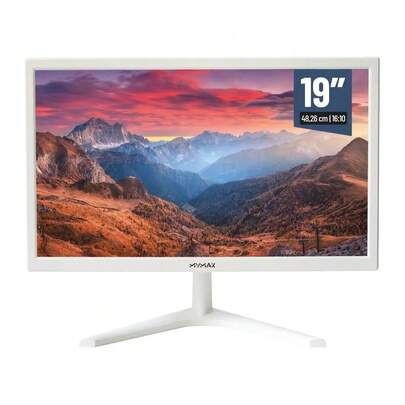 Monitor 19' HD LED 60hz  VGA 3.6ms Branco - MYMAX