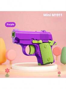 1 pieza Juguete de pistola nueva modelo 2025 para niños - Mini pistola M1911 - Mecanismo de enlace - Retroceso automático por resorte - Mini pistola pequeña - Regalo de cumpleaños/Pascua/Halloween/Navidad - Regalo perfecto - Juguete