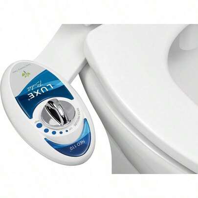 LUXE Bidet NEO 110 Accesorio para bidé de agua dulce no eléctrico para asiento de inodoro presión de agua ajustable lavado trasero azul