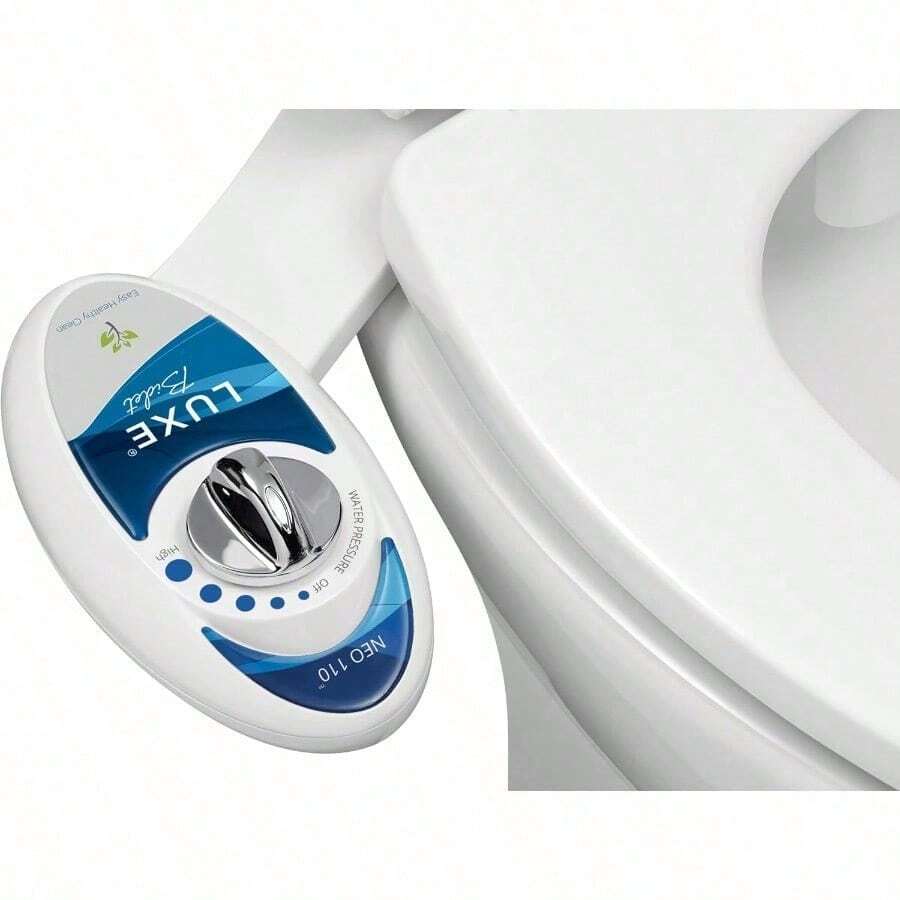 LUXE Bidet NEO 110 Accesorio para bidé de agua dulce no eléctrico para asiento de inodoro presión de agua ajustable lavado trasero azul - como en la foto - Ver 1