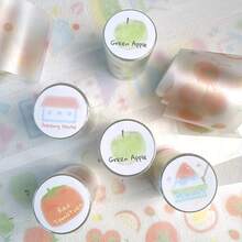 1pc, Cute PET Tape, Simple Fruit Stickers, DIY Projects And Art Supplies, With An Unfolded Length Of 200cm/78.74inch, Suitable For Scrapbooks, Diaries, Planners - Handmade Crafts Supplies, Friendship Exchanges, And Holiday Birthday Gifts, For School Supplies, Back To School - Multicolor - View 3
