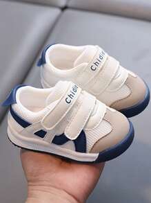 Zapatos de bebé y niño pequeño para otoño y primavera con cierre de doble gancho y bucle, suela blanda y antideslizante de TPR transpirable y cómoda, adecuados para niños y niñas de 0 a 4 años, para uso en interiores y exteriores