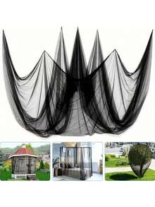 Outdoor Garden Universal Mosquito Netting Screen For Patio,Tulle Fabric For DIY, Polyester Mesh Bug Screen Gazebo Canopy Curtains For Deck, Patio And Garden, Hook And Loop Closure - Multicolor - View 12