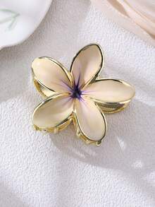 1 件装女士浪漫鸡蛋花发夹，彩色花朵金属发饰，适合高发量，适合日常佩戴和派对发夹爪夹发夹发夹发夹发夹发夹发夹，海滩配饰秋冬女士度假装发饰