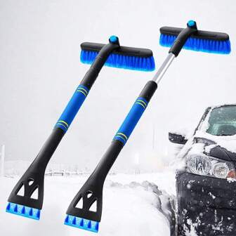 Auto-Schneeräumwerkzeug Drei-in-Eins-Teleskop-Schneeschaufel Schneekehrbürste Schneeschaber Multifunktions-Teleskop-Schneebürste
