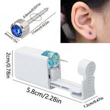 1-10pcs Ear Piercing Kit Disposable Ear Piercing Gun Built-In Ear Studs For Home Self Piercing Tools - Blue - View 6