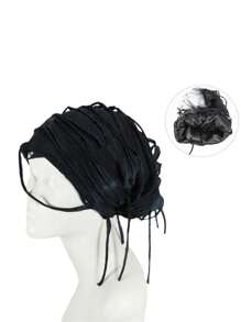 1pc Unisex New Satin-Lined Beanie Hat With Colorful Long Tassels, Breathable Sun Protection Hat For All Seasons