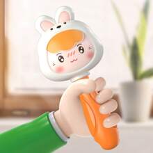 1 Stück Babyrassel Maracas Spielzeug - geeignet für Lernspielzeug in der frühen Kindheit, kann Griffstärke und Motorik fördern, auditive und visuelle Entwicklung anregen, Eltern-Kind-Interaktion, frühe Bildung, Greifen und Kopfheben Übung, ideales Sensorikspielzeug, Geburtstags- und Feiertagsgeschenk