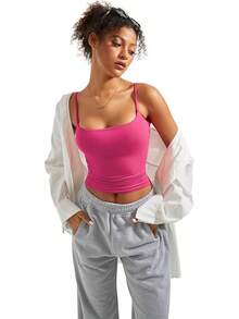 Suuksess Women Sexy Square Neck Tank Top Summer Y2K Going Out Basic Cami Shirt