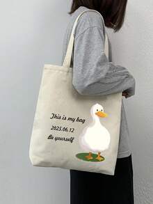 为妈妈或女朋友定制的手提袋，定制副本，单词，短句，励志句子，生日礼物，独特，单肩包，可折叠手提包，购物袋，休闲，时尚，可折叠，大容量，轻便便携