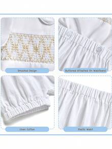 New Summer Two-Piece Suit For Boys And Girls, Casual Breathable Tops And Elastic Shorts, Suitable For Children Aged 0-5 Years Old, Suitable For And Home In Summer