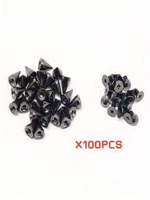 50pcs Punk Style Rivet, Suitable For DIY Leather Crafts - 7mm X 9.5mm Bullet Head Cone Studs And Metal Rivets - Multicolor - View 16