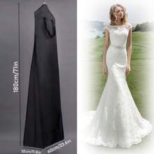 1pc/2pcs Breathable Garment Bag For Wedding Dress, Bridal Gown, Evening Dress, Suit Jacket, Anti-Dust Storage Bag, White Garment Cover For Closet Or Travel, Fits Long Dresses, Transparent Dress Bag Clothing Protective Cover, Dust-Proof Clothing Cover, Wardrobe Protective Cover, Clothing Dust-Proof Cover, Clothing Cover, Long Clothing Cover, To Prevent Dust, Moisture, Insect Pests, Travel Clothing Bag, Portable Clothing Cover, Wrinkles And Quality Degradation, Suitable For Hanging Dresses, Wedding Dresses Or Business Suits. Wedding Dress Storage,Personalized Wedding Favors,Wedding Decor,Groom Dust Cover,Bride,Bridal,Best Man, Bridesmaid