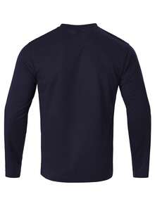 4PCS Men's Performance Long Sleeve T-Shirt - 藏蓝色 - 查看 4