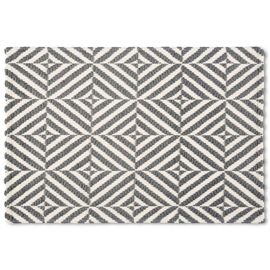 Mainstays Montana Woven Fabric Mat, 18"X27", Grey, Available In Multiple Colors Summer Fan Travel Travel Travel Accessories  Water Balloons Pool Accessories Summer Travel Travel Accessories Travel Essentials Hair Accessories For Women  Bras For Women Mystery Box Blind Box Room Decor Camping Outdoor Decor Party Supplies Eyebrow Pencil Eyebrow Razor Maquillaje Bags Organization And Storage Beach Bathroom Decor Bathroom Kitchen - 黃色 - 查看 1