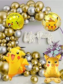 pokemon Pokemon Pikachu Arch Balloon Theme Set, Birthday Theme Balloon Set, Party Event Decoration, Wedding Birthday Decoration, Wedding Ceremony Decoration, Balloon Chain, Party Supplies, Party Balloons