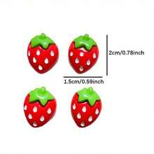 6/8/12/16pcs Cute Strawberry Shoe Charms, Hanging Decor For Garden, Unisex Fashion Shoe Accessories, Detachable DIY Shoe Clips For Sandals And Beach Bags - Birthday, Valentine's Day, Halloween Gifts, Shoe, Spring Summer Picks, Brides Maid Gifts, Room, Bedroom Decor, Bedroom Decor, Beach, Travel, For Men, For Women, Vacation,Women's Day,Travel Essentials,Wedding Favours,Y2k,Bedroom,Car Accessories Women,Kitchen Deccor,Cute Stuff - Red - View 5
