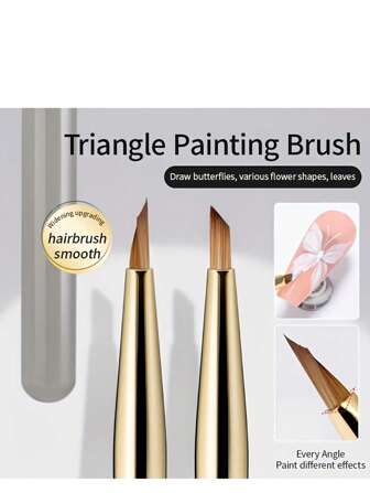 Aihh 3 件套美甲画笔，花卉、蝴蝶和叶子图案美甲画笔工具