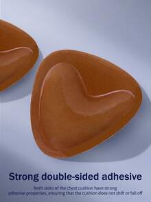 Double-Sided Sticky Bra Adhesive Bust Pad Push Up Bra Inserts, Invisible, Reusable One Second Lift - Brown - View 3