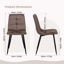 Extendable Dining Table And Chairs Set 6, 120-160cm Marble Effect Table With 6 Brown Upholstered PU Leather Chairs For Dining Room, Kitchen - Marble Dining Table + 6 PU Brown Chairs - View 2