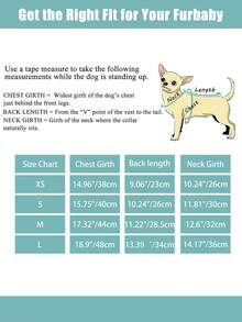 1件粉色字母图案宠物运动裙