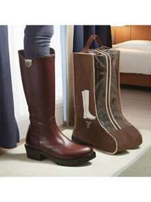 Boots Storage Bag, Long Boots And Short Boots Storage Shoe Bag, New Fashion Transparent Shoe Boot Dust Cover, Boot Bags For Women's Tall And Ankle Boots,Travel Home Non-Woven Boot Bag, Zippered Boot Covers With Carry Handles, Thickened Waterproof Portable Handheld Boot Storage Bag, Protective, Breathable, And Space-Saving - Ideal For Travel, Closet Organization, And Shoe Protection, Suitable For Flat Shoes, Ankle Boots And High Boots