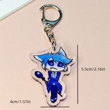 Anime GOODS Anime Acrylic Keychain -Vicky Charlie Alastor Cute Y2K Cartoon Pendant, Suitable For Bags And Keys, Perfect Gift For Fans, Cosplay Accessories Car Key Bag Backpack Small Jewelry Key Ring Accessories Creative Student Gifts Anime Derivatives, Creative Backpack Pendants, Car Key Pendants, Acrylic Keychains, Japanese Comic Pendants, Neko Contents Seed Keychain Collectibles, Pendants, Otaku Collection Gifts, Cheap Gifts School Letter Car Accessories Goth