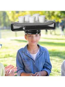 1pc Inflatable Triangle Cup Cap Party Beer Cup Toss Game Hat Birthday Bar Party Game Props Beverage Cup Mats (Hat Only),Christmas