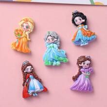 10pcs Assorted DIY Princess & Cartoon Character Earrings, Hair Clips, Jewelry Accessories, Stationery, Phone Case, Keychain, Cup, Charms, Decorative Stickers