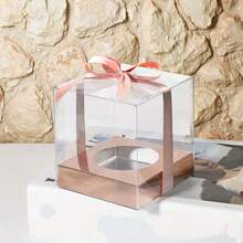 12pcs Foldable Transparent Plastic Gift Boxes, Suitable For Christmas Gifts, Christmas Decorations, Wedding Decorations, Party Favors, Birthday Decorations, And Gift Displays