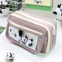 1 astuccio portamatite a forma di panda, ad alto valore cromatico, grande capacità, scatola multifunzionale per cancelleria (adatto per studenti di scuola primaria e secondaria), astuccio portamatite, zaino scolastico, forniture scolastiche, ritorno a scuola